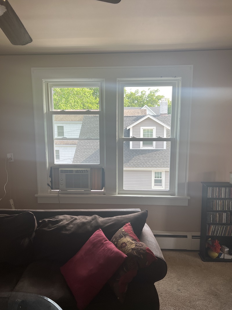 Double Hung Windows separated by mullion